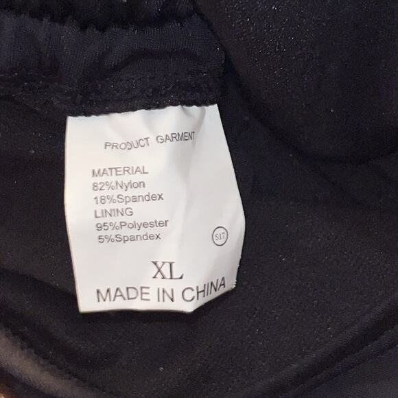 Viottiset Womens Ruched High Cut 1-Piece Swimsuit Tummy Control Cheeky Black XL - Picture 6 of 8